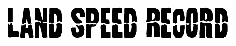 Land Speed Record font